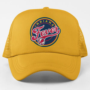 NEW Indiana Fever Circle Foam Trucker Mesh Snapback Hat GOLDEN
